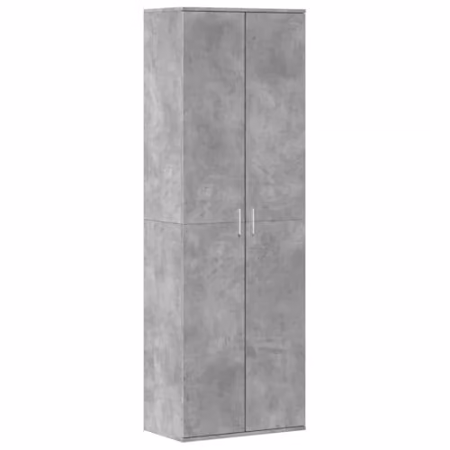 vidaXL Modern Highboard in Grey MDF with Hinged Doors, W/D/H: 60 x 35 x 180 cm