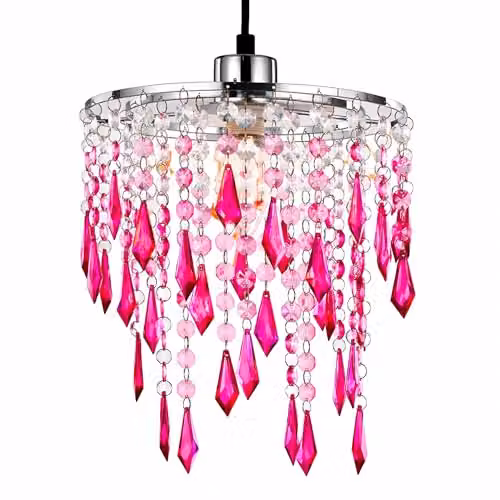 Innoteck Cherry Pink Acrylic Ceiling Pendant Light Shade – 1