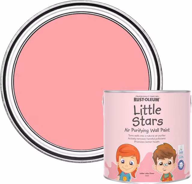 Rust-Oleum Little Stars Air-Purifying Wall Paint in Pink Indian Lotus Flower, 2.5L
