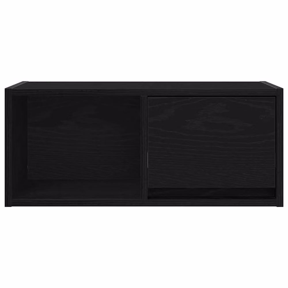 Berkfield Home Set of 2 Modern Black Oak TV Cabinets, W: 60 cm, D: 31 cm, H: 25.5 cm – 3