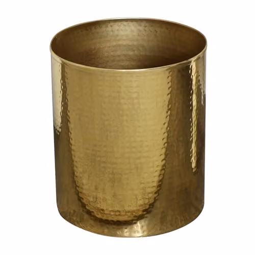 Melody Maison Metal Hammered Gold Storage Waste Bin – 4