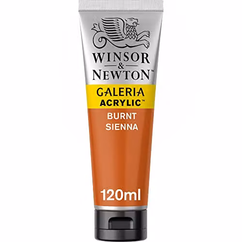 Winsor & Newton Galeria Acrylic Paint, Burnt Sienna, 120ml – 2