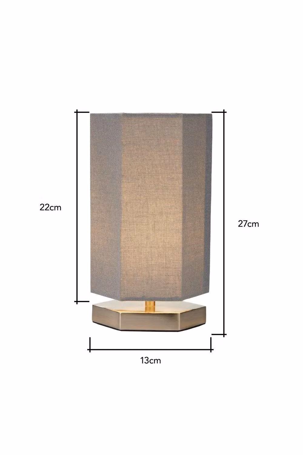 BHS Lighting Glow Hexagon Table Lamp in Silver – 3