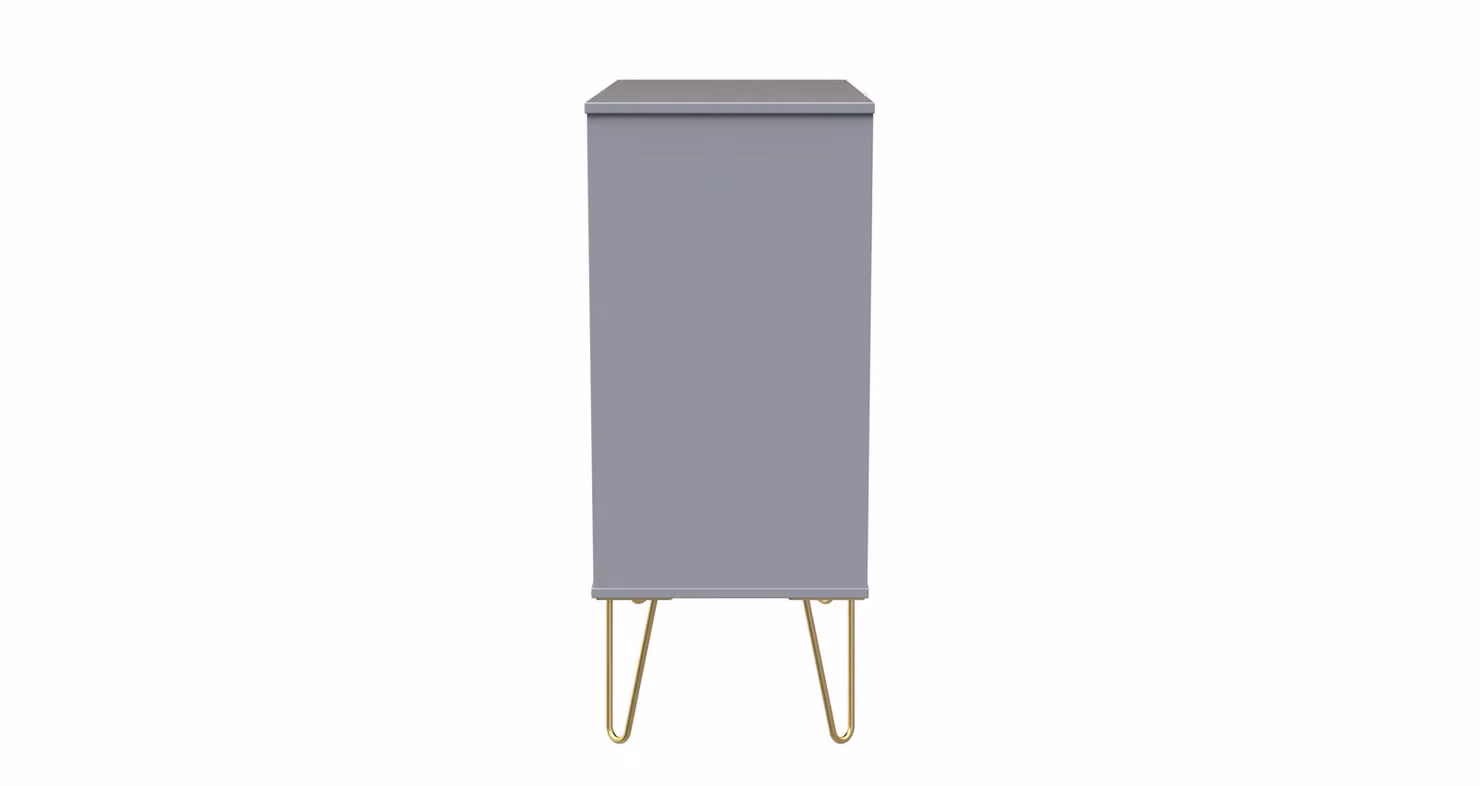 Ready Assembled 2 U Dallas 4 Drawer Chest in Mid Grey and Gold – 2