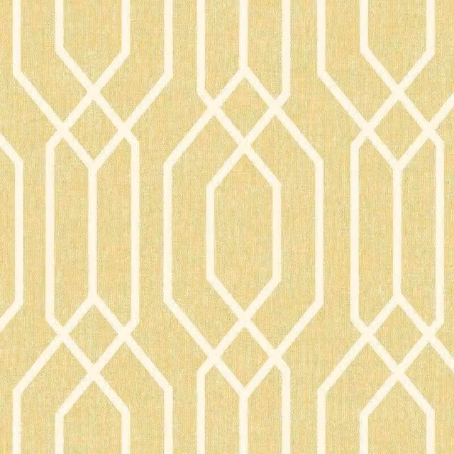 Arthouse Geometric Diamond Lattice Wallpaper in Yellow, White and Grey
