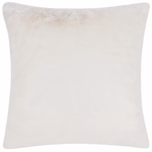 Paoletti Stanza White Faux Fur Square Cushion