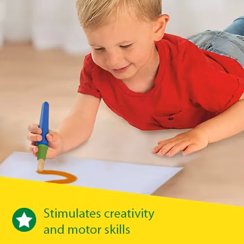 SES Creative My First Safe Baby Brushes, 3 Piece Multicolour Creative Play Kit for Kids Aged 1+ – 3