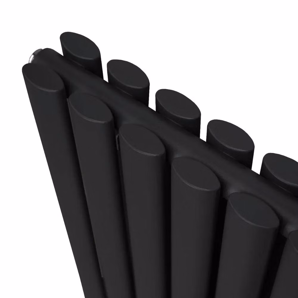Monstershop Oval Column Steel Radiator in Black, H 180 cm x W 48 cm – 7