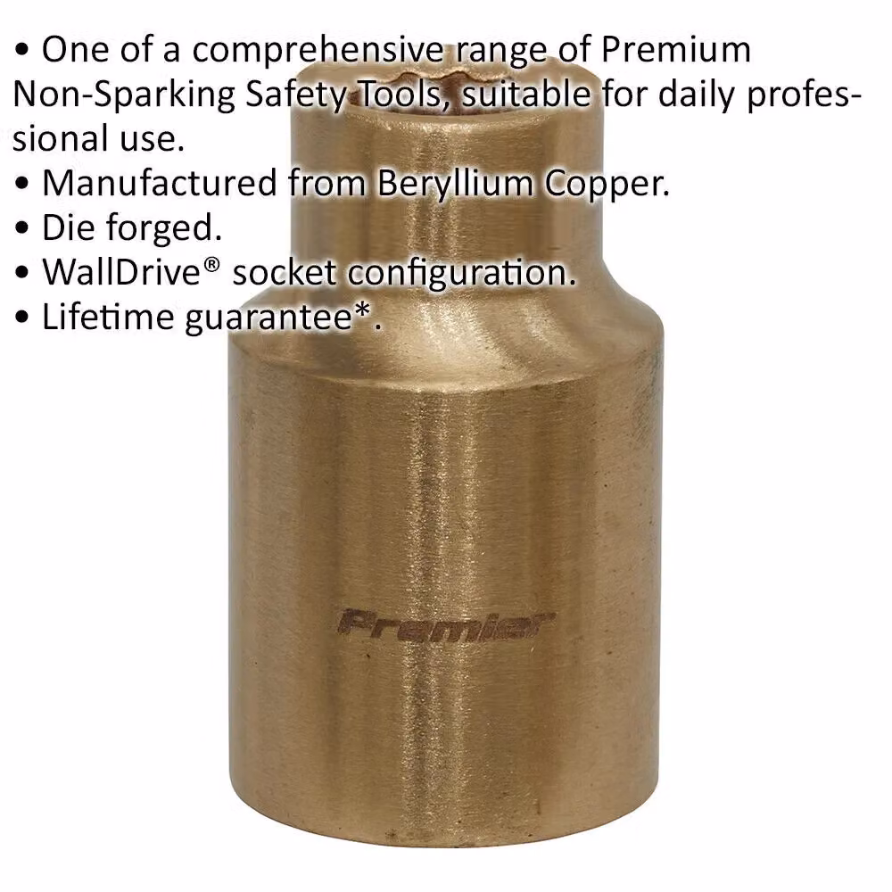 Loops 10mm Non-Sparking WallDrive Socket 1/2 inch Square Drive in Gold Beryllium Copper – 2