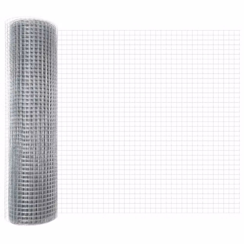 Berkfield Home Galvanised Steel Welded Wire Fence, Silver, H: 0.8 m x W: 10 m – 2