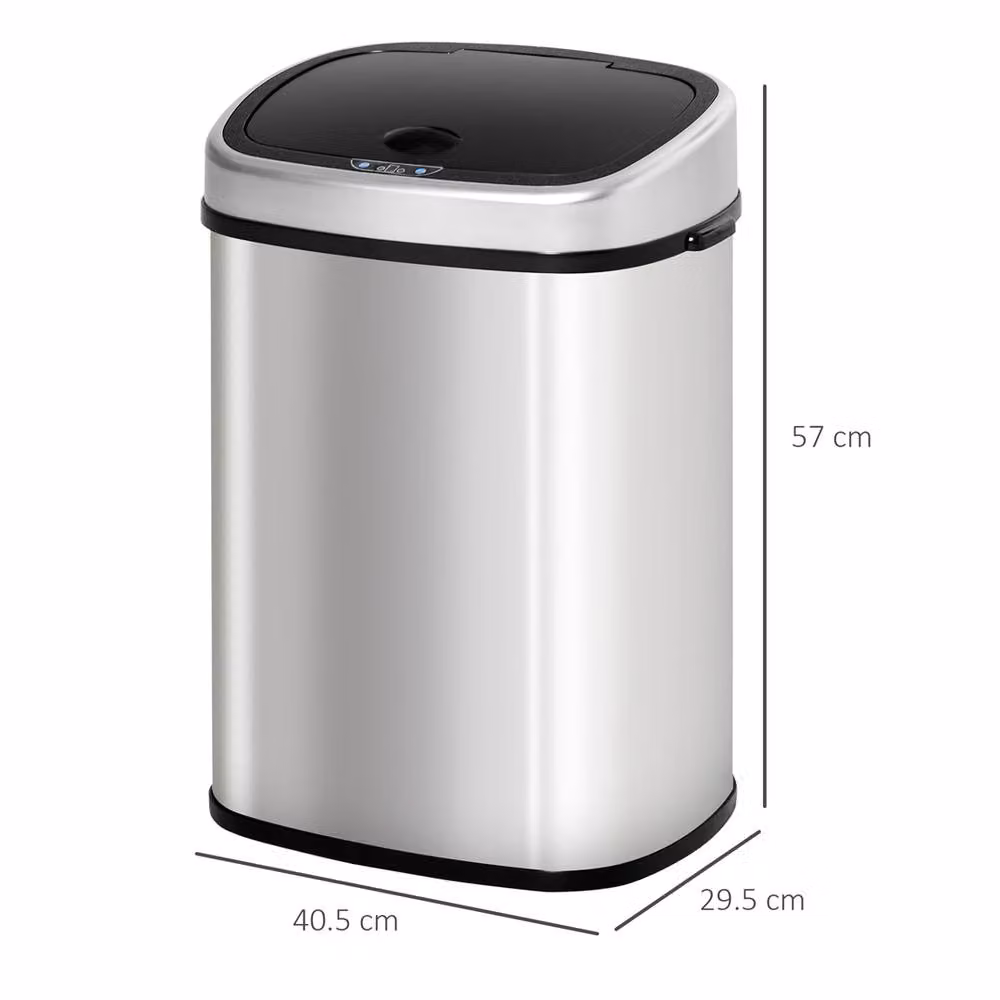 Nordara 48L Sensor Dustbin Touchless Trash Can in Silver – 2