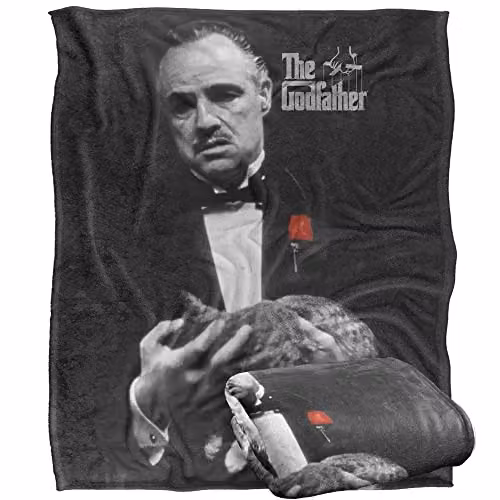 Trevco Godfather Poster Silky Touch Super Soft Fleece Throw Blanket, White, W/D/H: 152 x 127 cm – 6