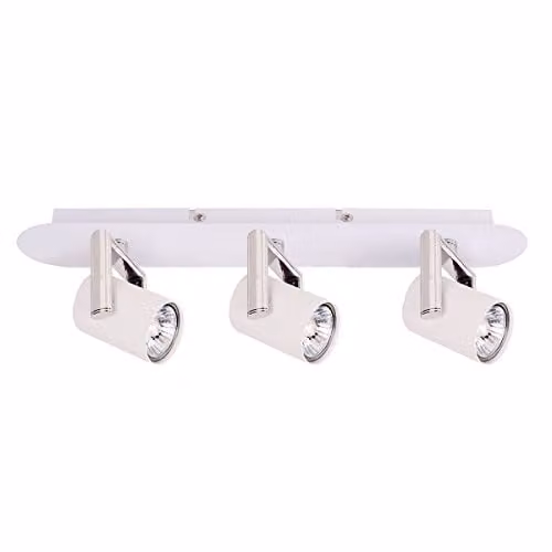 Italux Bland Modern 3-Light White Ceiling Spotlights with LED GU10 Fitting