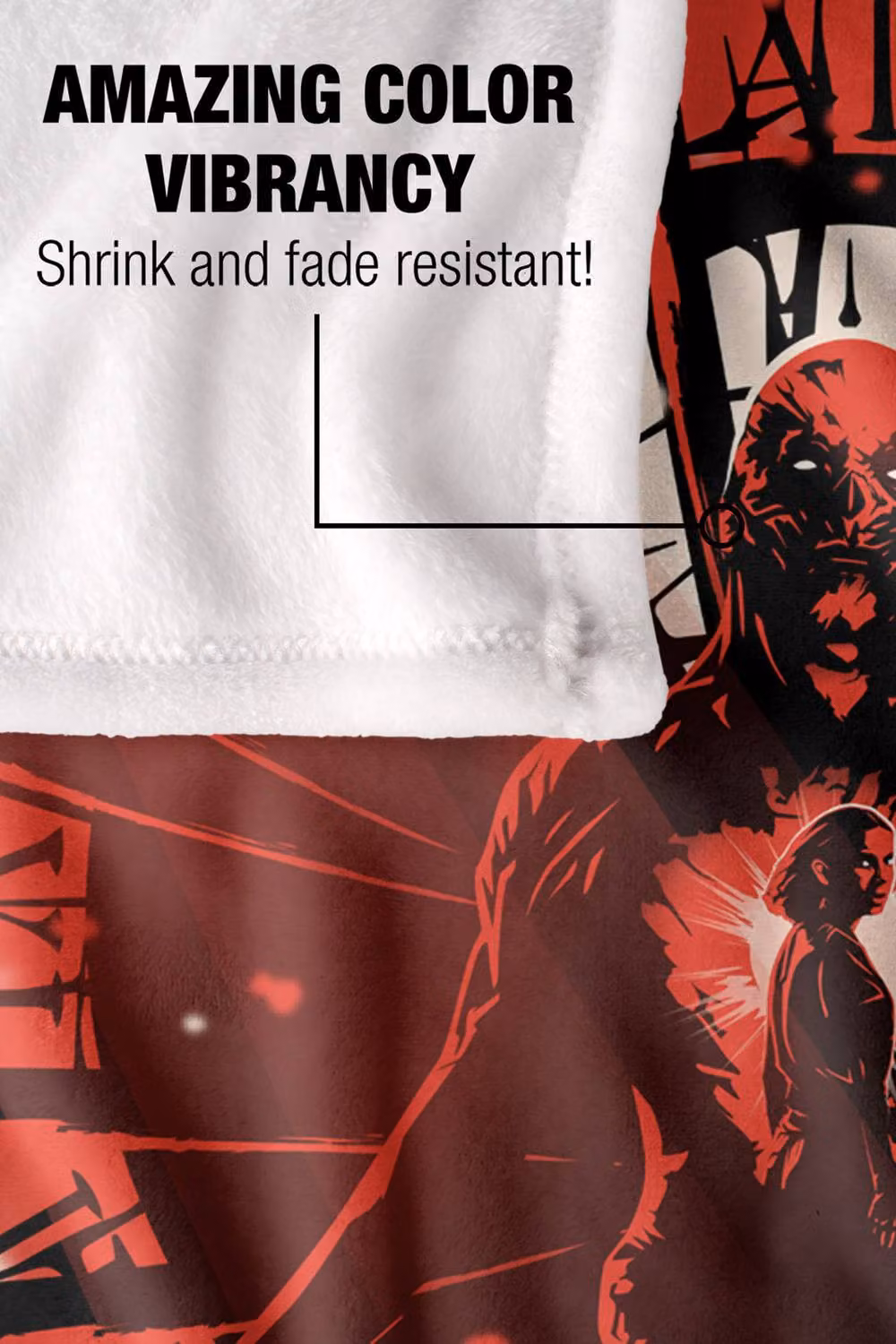 Stranger Things Vecna Clock Poster Super Soft Fluffy Throw Blanket, Multicolour and Red, W: 152 cm, D: 127 cm – 4