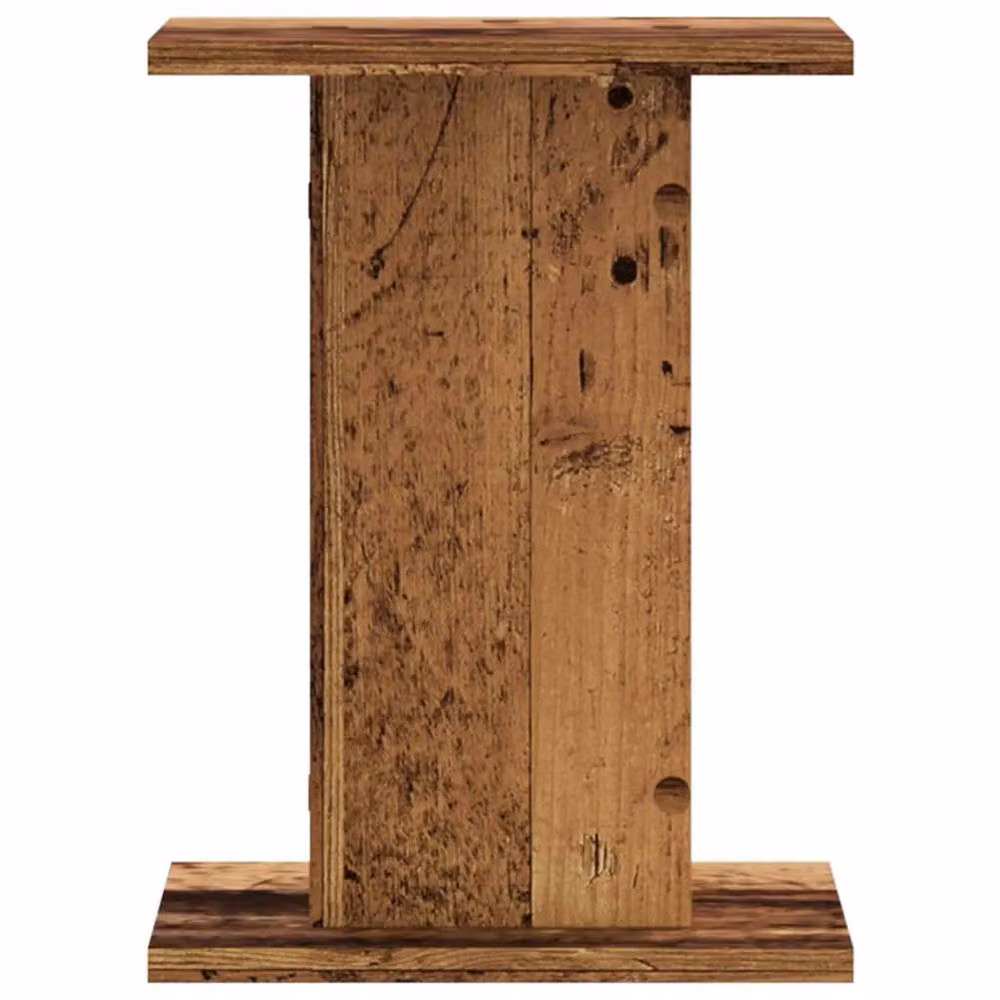 Berkfield Home Set of 2 Rustic Brown Engineered Wood Plant Stands, W/D/H: 30 x 30 x 40 cm – 4
