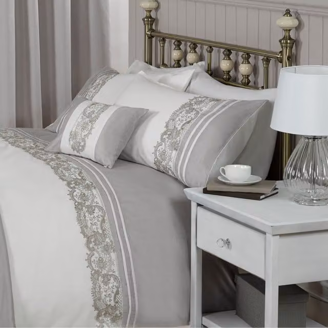 Rapport Home Chantilly Boudoir Cushion Cover in Mink