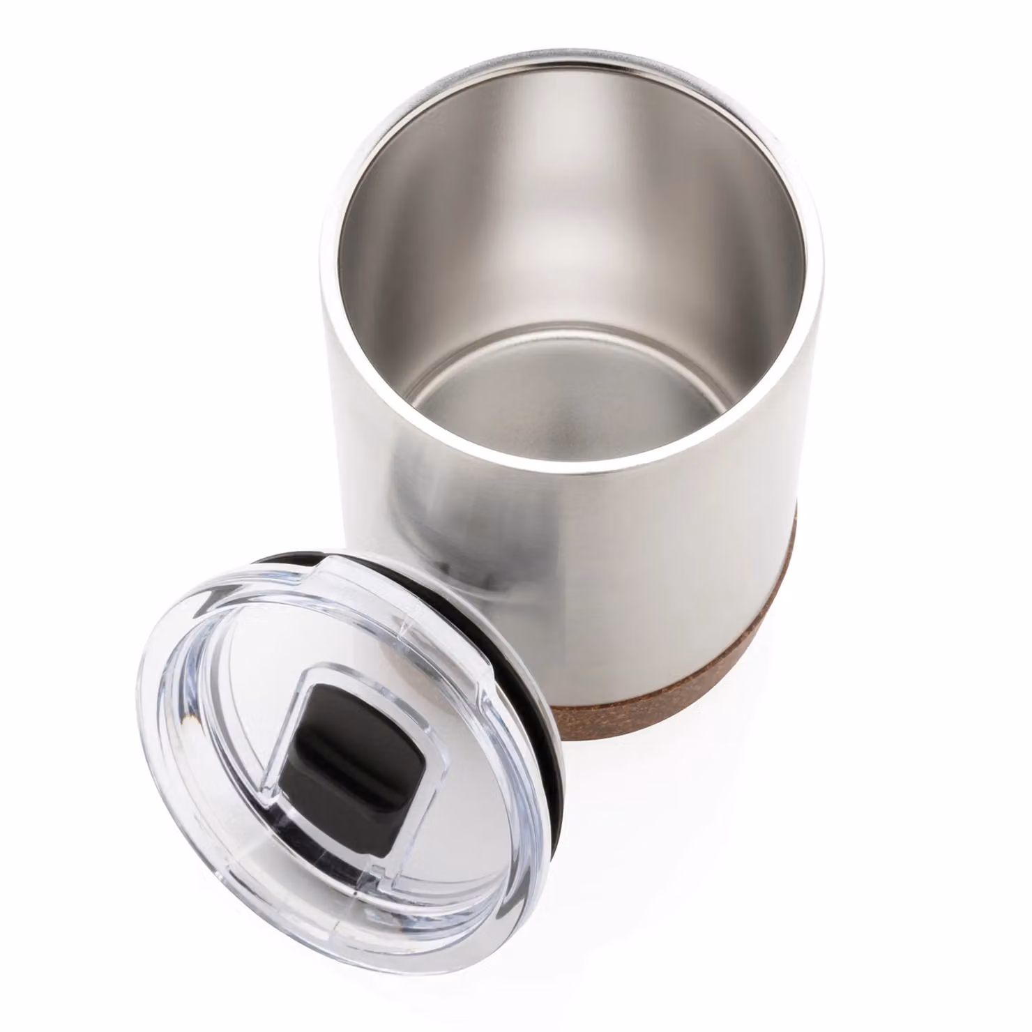 XD Design Cork Stainless Steel Vacuum Insulated Mug with Lid in Silver – 2