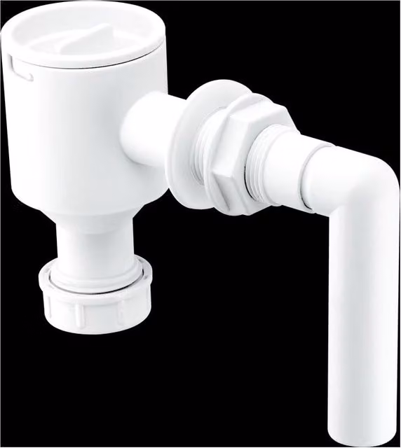 McAlpine R30 3/4" Complete Screened Tank Overflow Connector in White – 1