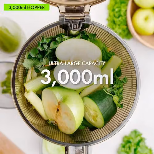 Kuvings AUTO10 Large Self-Feeding Slow Juicer with 3l Capacity and 200W Motor in Silver – 10
