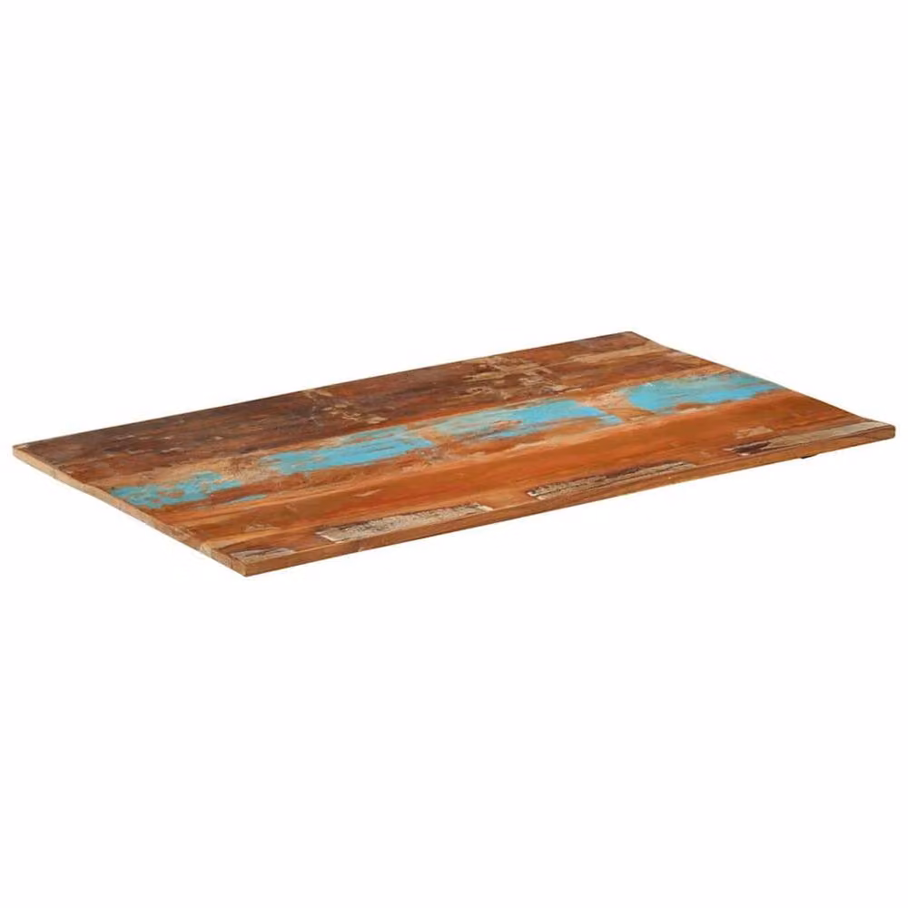 Berkfield Home Rectangular Solid Reclaimed Wood Table Top, W: 100 cm, D: 60 cm, H: 1.5 cm