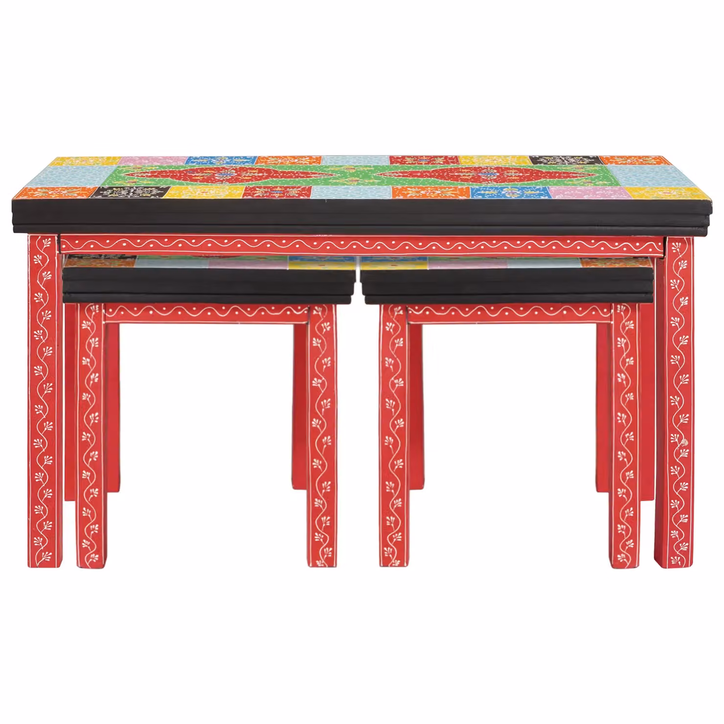 Berkfield Home Nesting Tables, Set of 3, Multicolour Mango Wood – 3