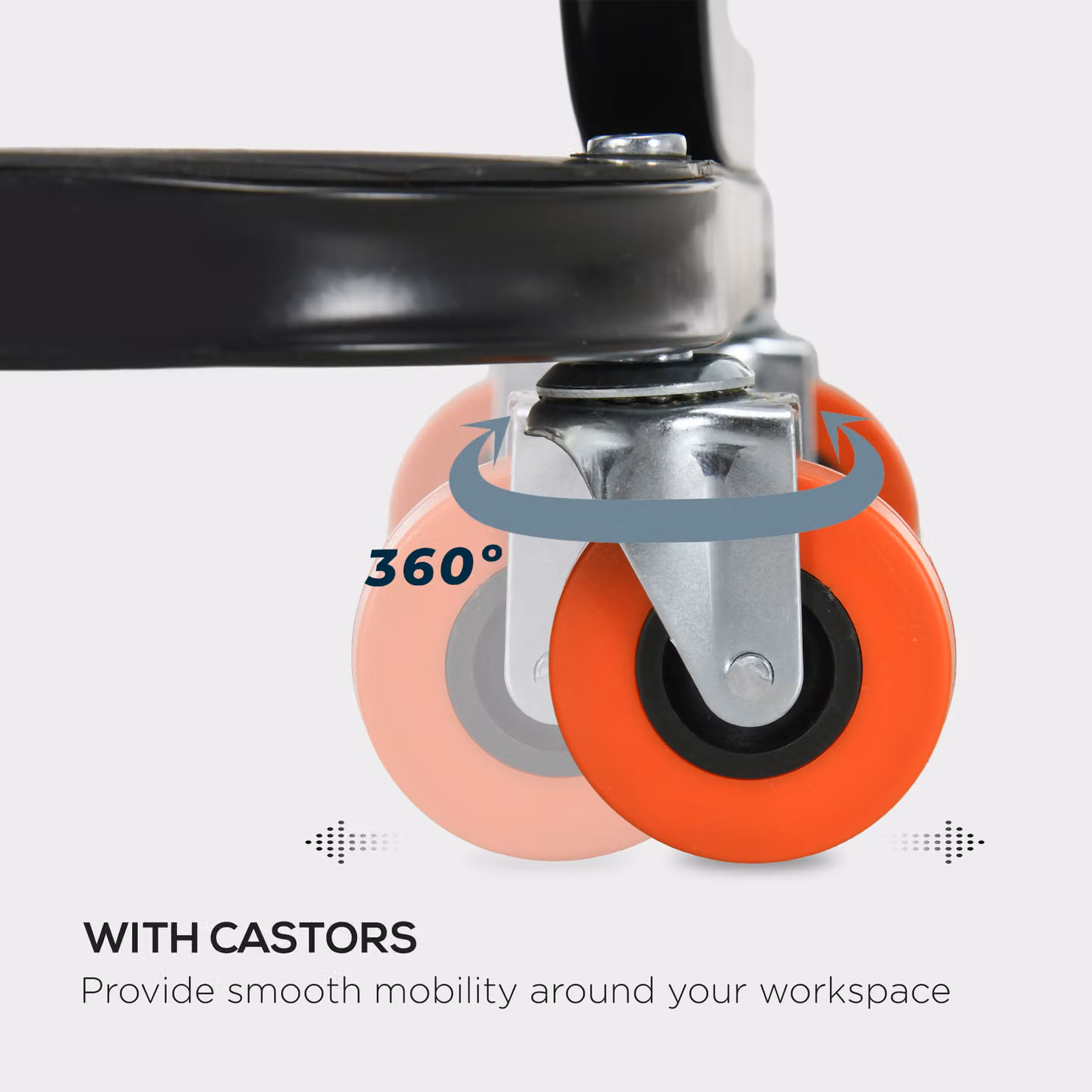 HOMCOM Red Rolling Workshop Stool with Padded Synthetic Leather Seat, Tool Tray and Castors – 4