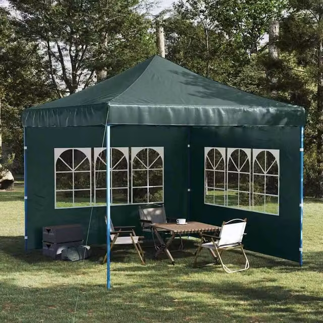 Berkfield Home Party Tent Sidewalls with Window, 2 Pieces, PE Green – 1
