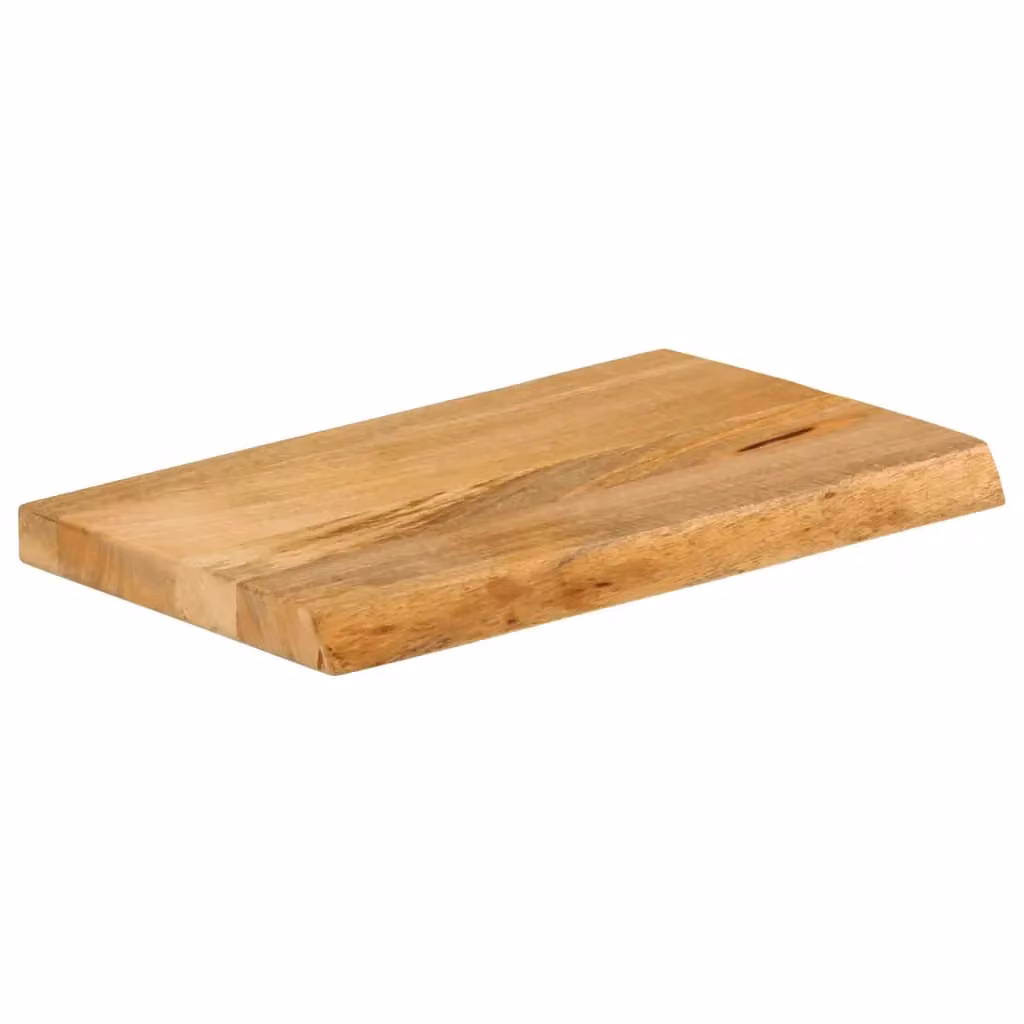 Berkfield Home Rustic Live Edge Solid Mango Wood Table Top, Brown, W: 40 cm, D: 30 cm, H: 3.8 cm – 2