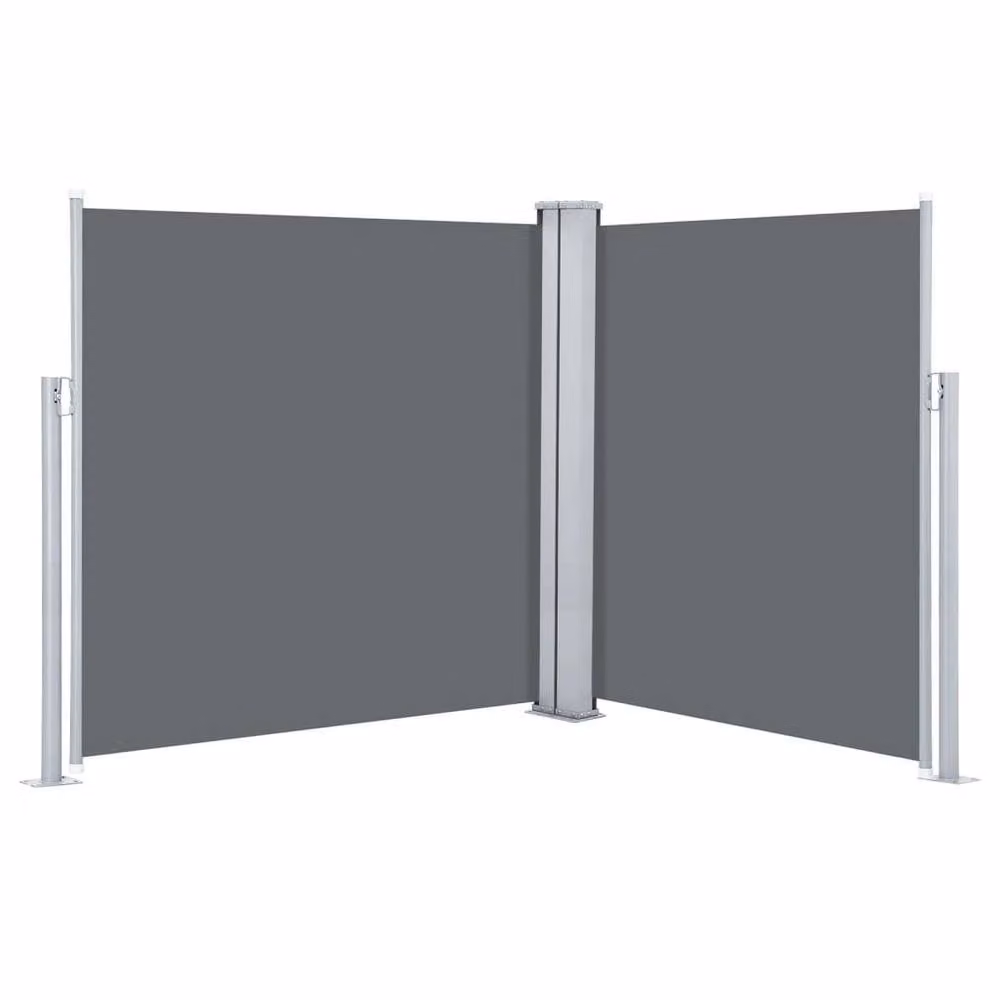 Berkfield Home Retractable Side Awning in Anthracite and Black, W: 600 cm, H: 140 cm – 2