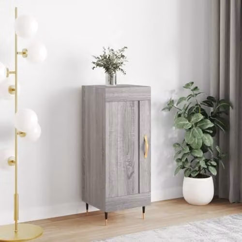 vidaXL Modern Grey Sonoma Sideboard in Engineered Wood W/D/H: 34.5 x 34.5 x 90 cm – 2