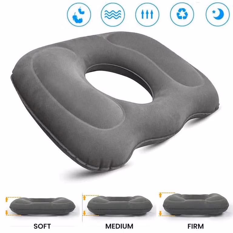KORVIXA Grey PVC Inflatable Cushion Seat, W: 100 cm, L: 190 cm