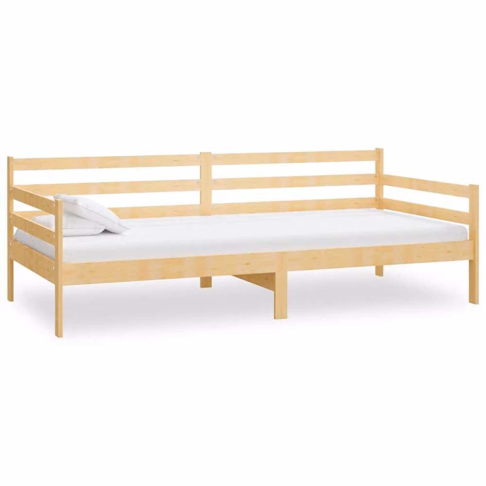 Berkfield Home Sturdy Solid Pinewood Day Bed in Natural – 2