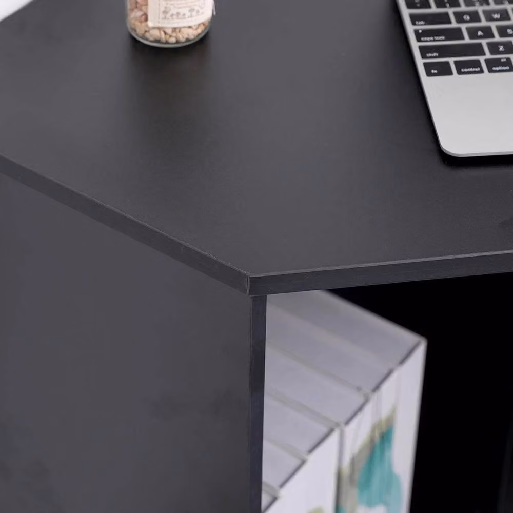 FORGEVIO Black Corner Computer Desk for Home Office and Gaming – 3