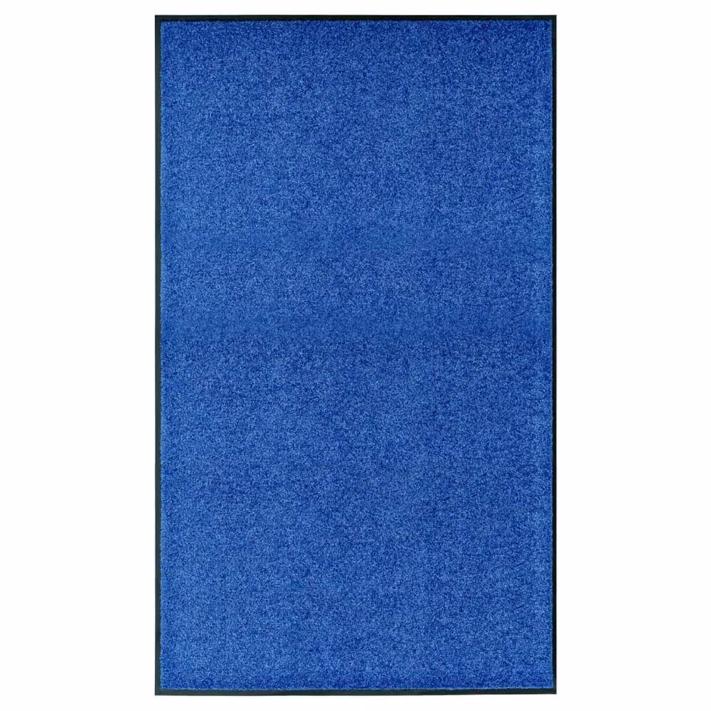 Berkfield Home Pliable Washable Non-Slip Blue Doormat, W/D/H: 90 x 150 x 0.9 cm – 2