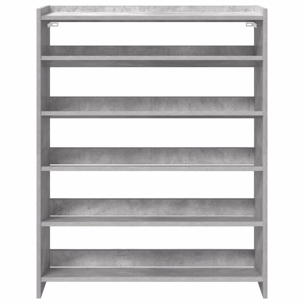 Berkfield Home Freestanding Shoe Rack in Concrete Grey, W/D/H: 80 x 25 x 100 cm – 4