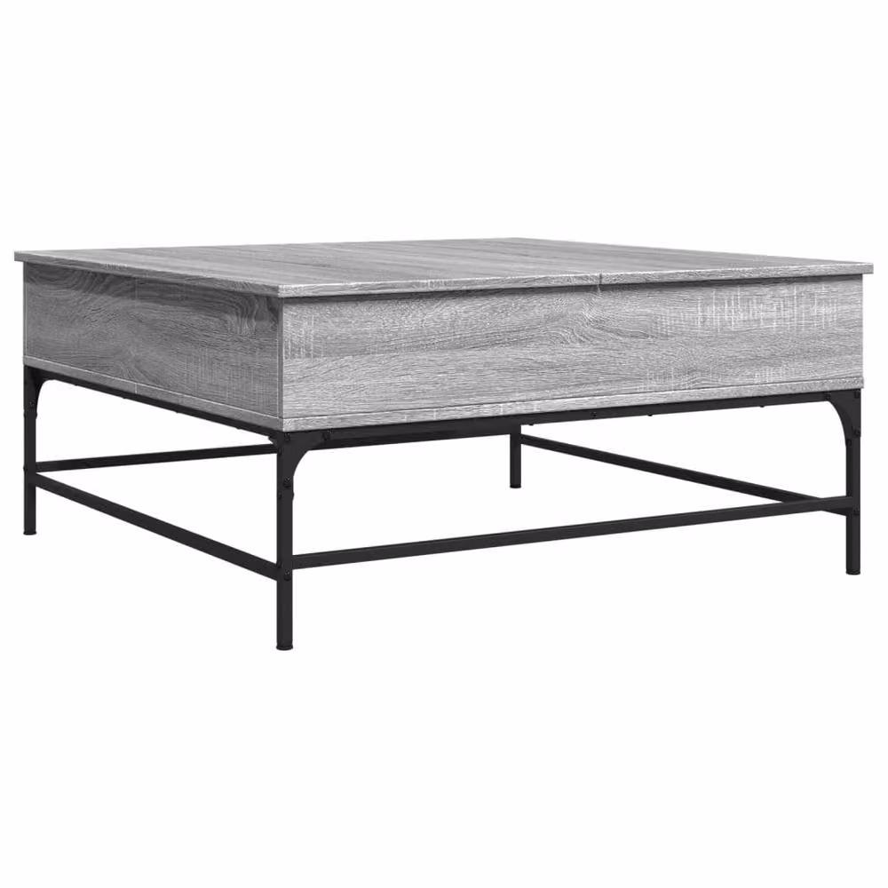 Berkfield Home Comfortable Square Coffee Table in Grey Sonoma, W/D/H: 95 x 95 x 45 cm – 2