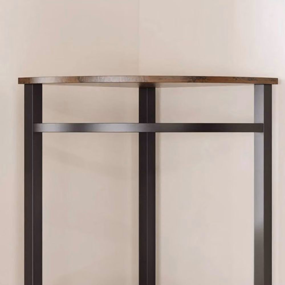 SPETLEK Industrial Tall Corner Hallway Storage Hanging Rack with Clothes Rail, Black, H: 161.5 cm, W: 40.0 cm – 3