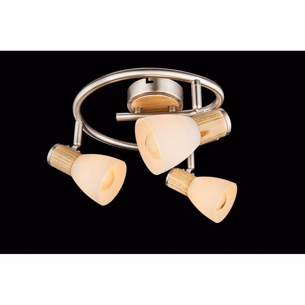 Globo Lighting Gylfi Ceiling Spotlight Cluster in Grey with Opal Glass Shades and 3x E14 Sockets – 4