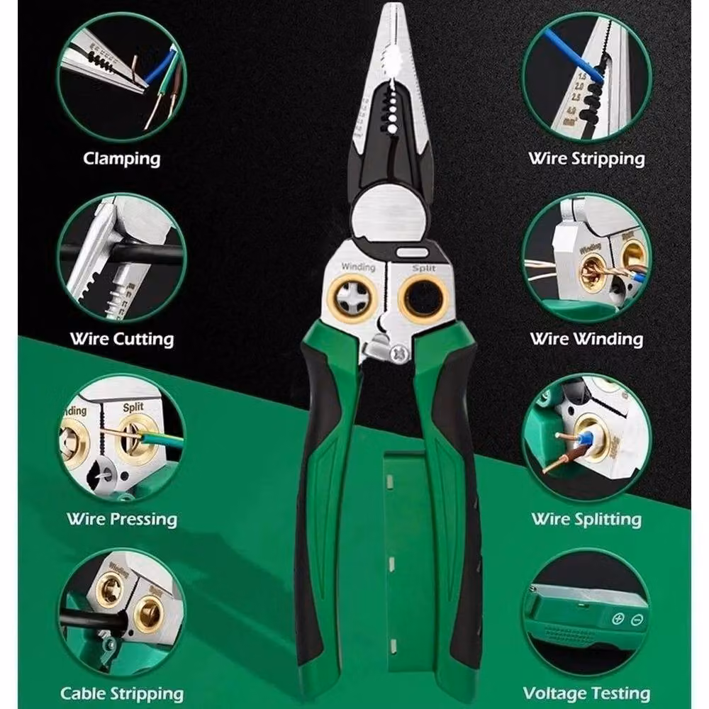 FLAVORA 8-in-1 Voltage Tester and Wire Stripper Tool in Green – 6