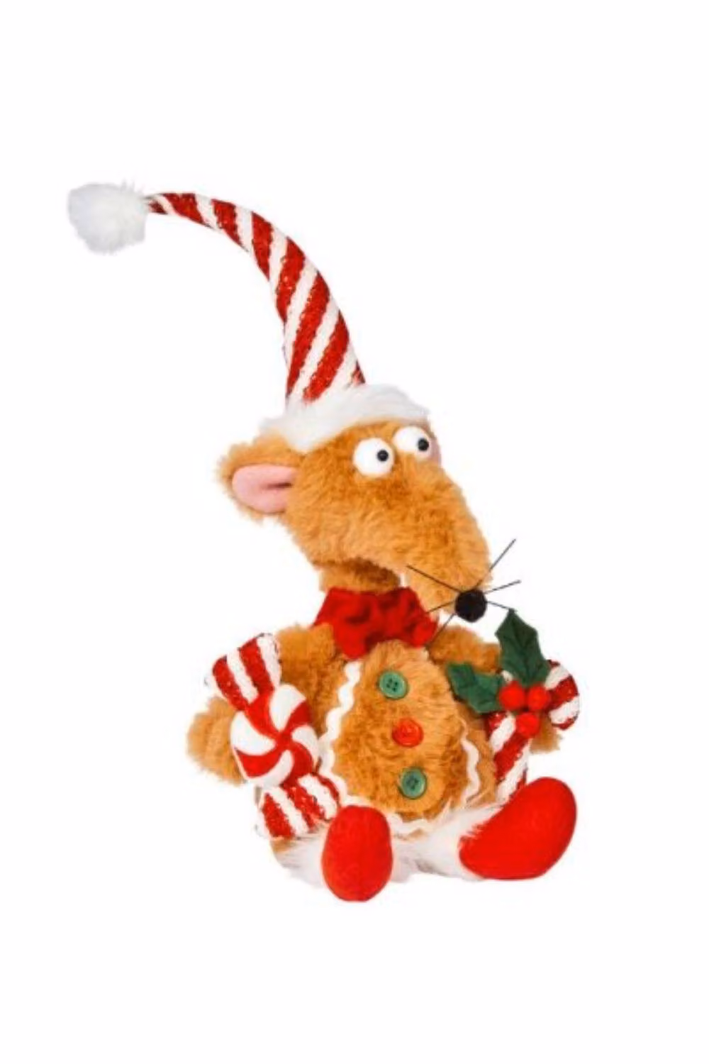 Marco Paul Brown Gingerbread Rat Christmas Tabletop Decoration, Height: 33 cm – 2