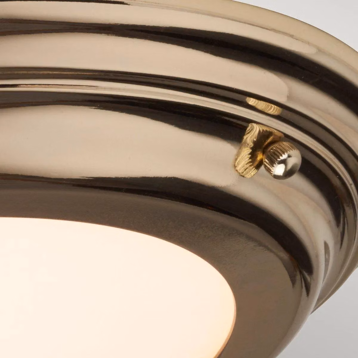 Netlighting Welland LED 1 Light Flush Ceiling Light in Polished Brass – 3