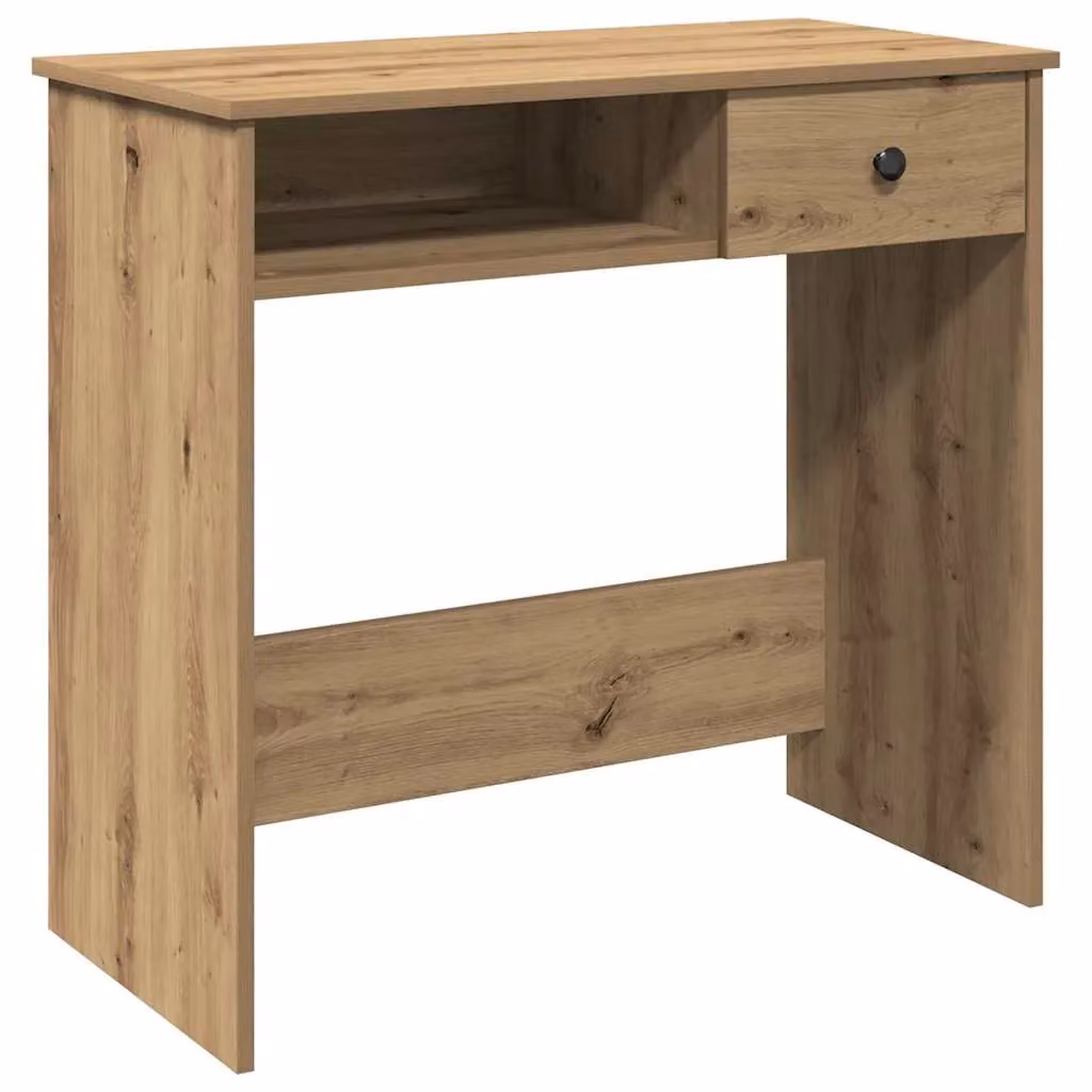 Berkfield Artisan Oak Writing Desk in Brown, W/D/H: 80 x 40 x 75 cm – 2