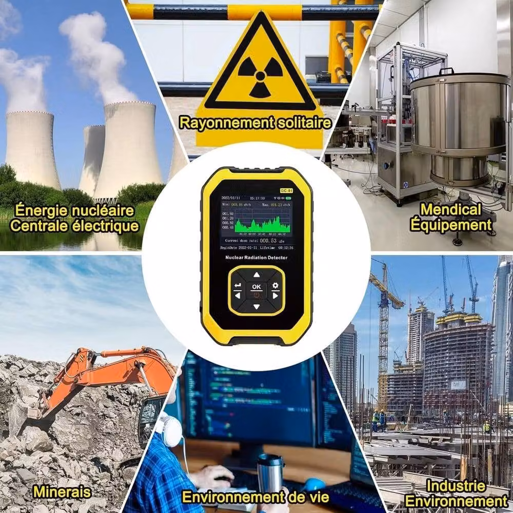 NESTLUNE Counter Tube UK Nuclear Radiation Detector, Yellow, W: 10000 mm, H: 520 mm – 6