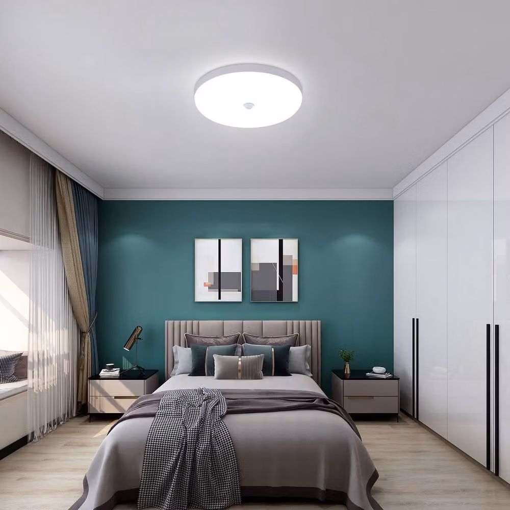 Goeco White Round LED Ceiling Light with Motion and Dusk Sensor, 30W, 6500K, IP40, Diameter: 25 cm – 3