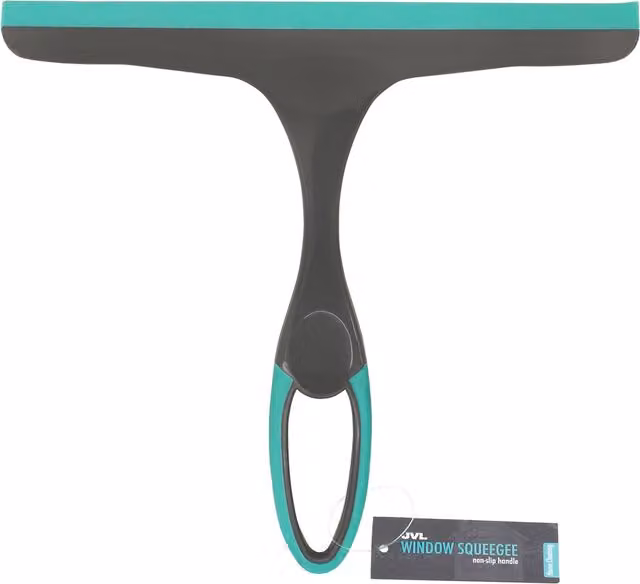 JVL Grey Hand Squeegee with Rubber and Plastic Construction