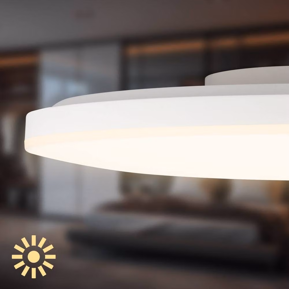 Briloner White LED Ceiling Light, 24W, Warm White 3000K, 2550 lm, W/D/H: 36 x 36 x 6.5 cm – 3
