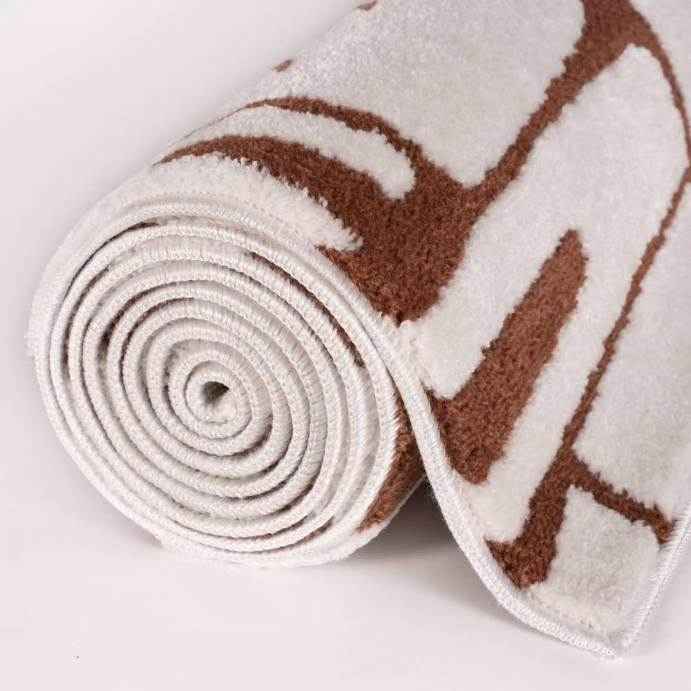 THE RUGS Loft Abstract Soft Pile Area Rug in Terracotta, W: 200 cm, D: 290 cm – 6