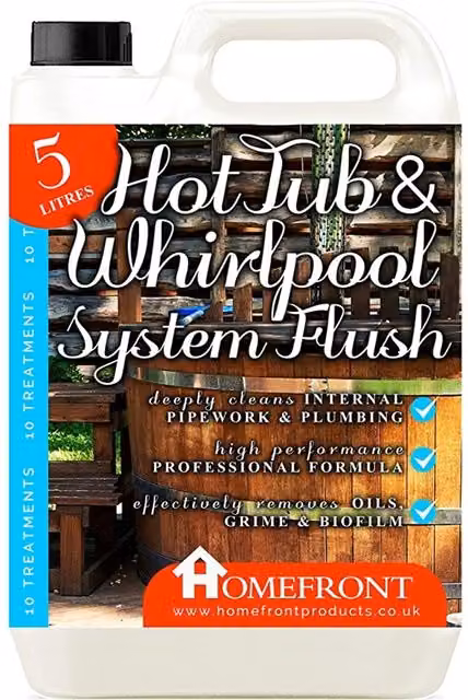 Homefront Hot Tub Spa Jacuzzi Whirlpool System Pipework Flush, White, 5kg