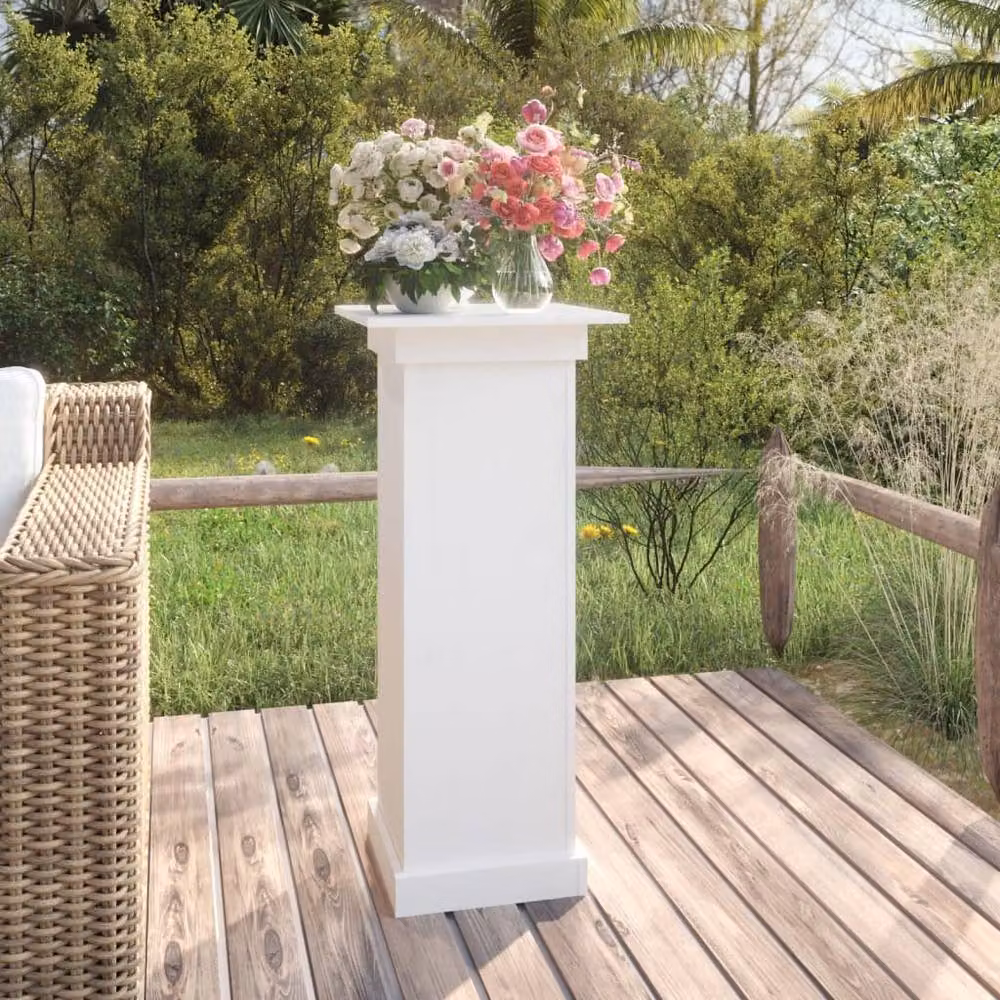 Berkfield Home White Pine Wood Flower Stand, W/D/H: 40 x 40 x 90 cm – 2