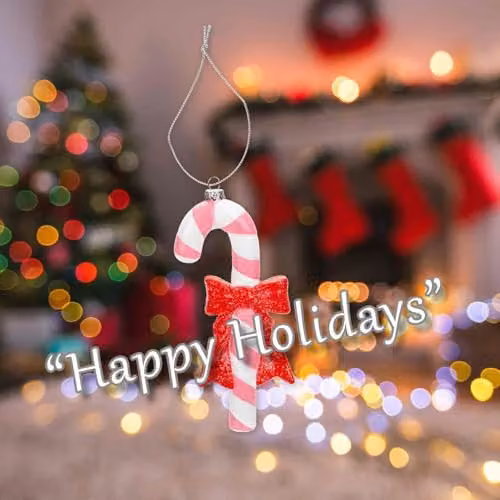 VFM e-Store Red Striped Glass Candy Cane Hanging Christmas Tree Ornament, H: 18 cm, W: 8 cm, D: 2 cm – 4
